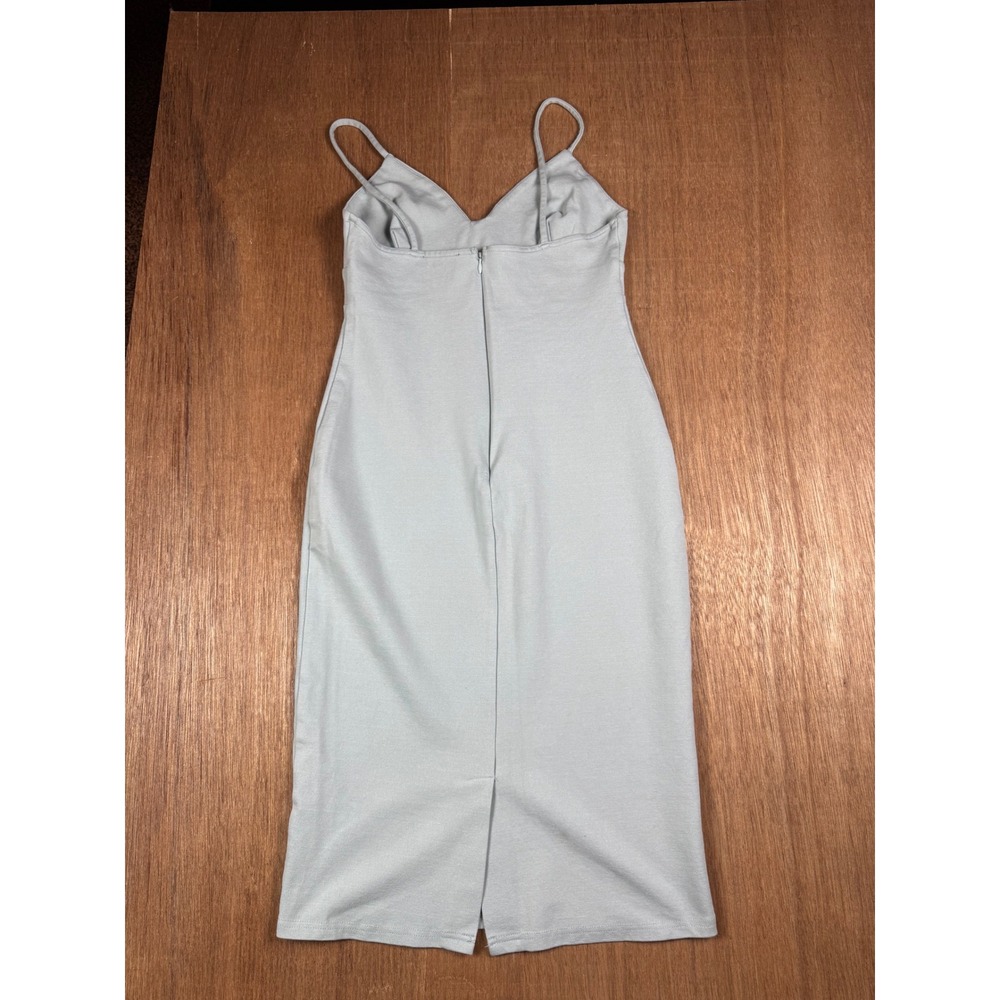 Lulus Midi Spaghetti Strap Sheath Dress Mint Green V Neck Bodycon - Picture 15 of 15